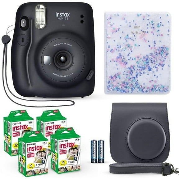 Fujifilm Instax Mini 11 with a Removable Strap Instant Camera, Charcoal Gray