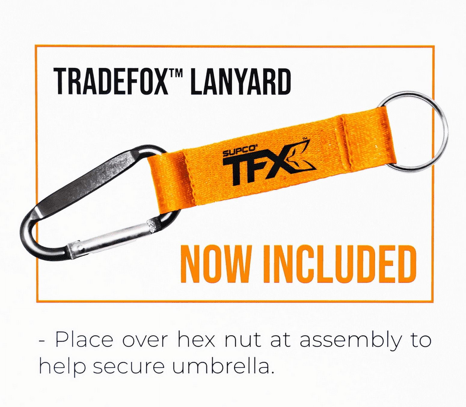 Supco TradeFox 60" Umbrella with Magnetic Base Kit MUKIT Stay Cool and Dry when Doing Outdoor Repair Work Includes Lanyard to Help Secure Umbrella