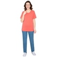 thumbnail image 4 of Turtle Bay New York Women's Relaxed Fit Short-Sleeve Crew neck knit Tee Shirt, 4 of 5