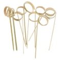 thumbnail image 4 of 100Pcs Party Fruit Picks Loop Cocktail Picks Simple Bamboo Food, 4 of 5