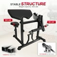 thumbnail image 5 of HeeH 2-in-1 Bicep Curl & Tricep Extension Machine - Arm Workout Bench for Home Gym (Black), 5 of 7