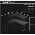 thumbnail image 3 of Hanover 73"x73"x31" L Shape Sit/Stand Electric Desk, 3 of 7