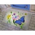 thumbnail image 2 of Betsy Drake Interiors Betsy's Blue Morpho Door Mat 30x50, 2 of 2