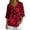 #105-Multicolor, variant on Warop Women's 3/4 Sleeve Tops Fashionable Printed V-Neck Blouse Loose Fit Pullover T Shirts with Decorative Buttons