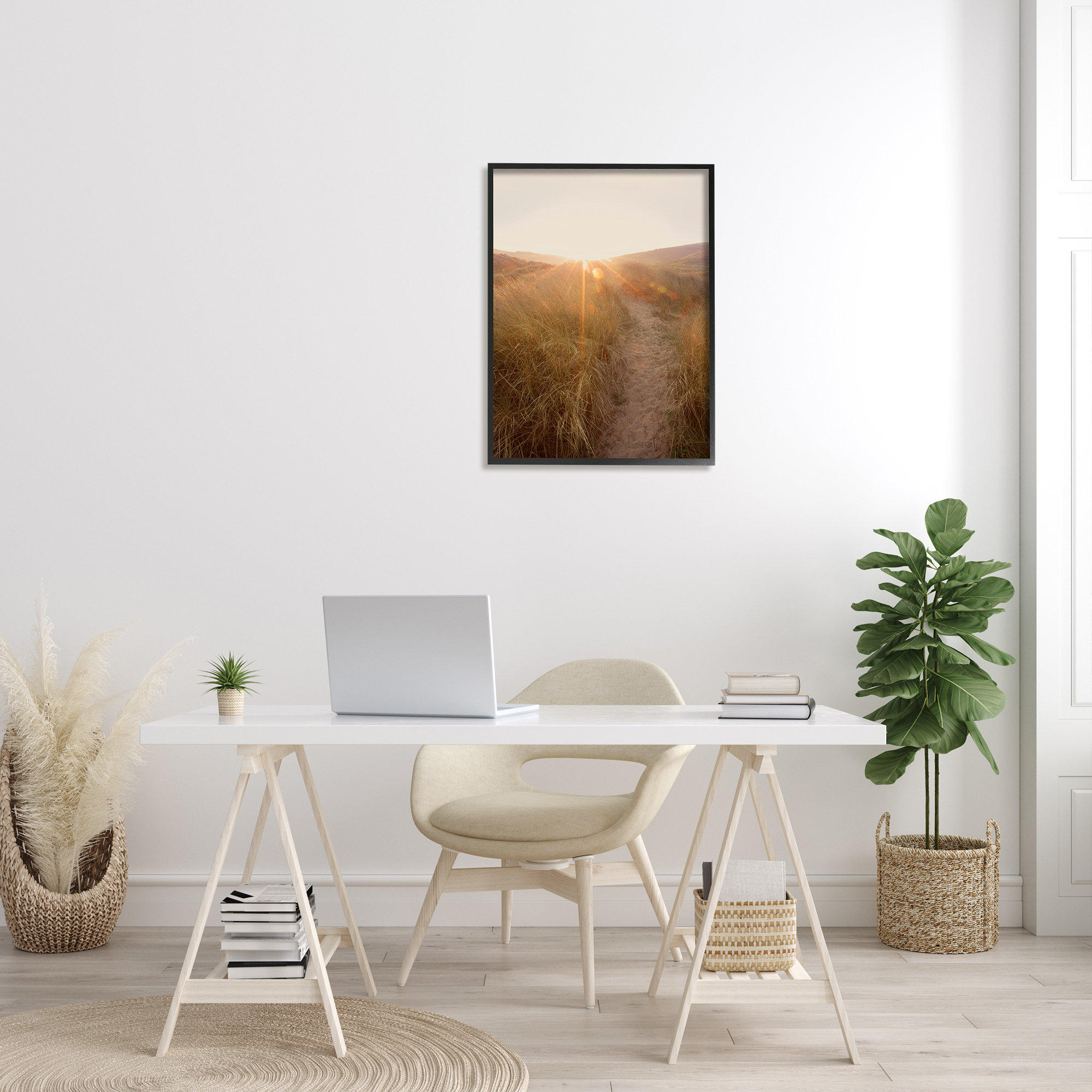 Stupell Indtries Sunrays Through Sun Bleached Sand Dunes Tall Grass,24 x 30,Design by Ian Winstanley