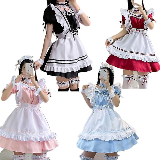 Love Nikki-dress Up Queen Red Wine Sweetheart Maid Costume Lolita Maid Costume Cosplay GameXL