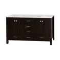 thumbnail image 4 of Horizon 60" Double Bathroom Vanity with Chocolate Cabinet and Engineered White Top, 4 of 5
