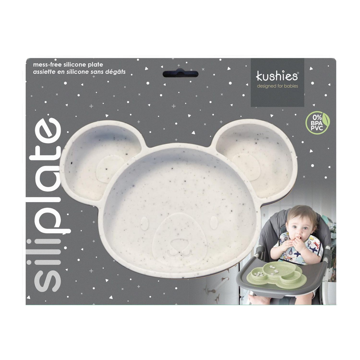 Siliplate silicone plate - Day Dream Grey