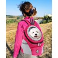 thumbnail image 4 of Code Mochila para Perros,Mochila Transpirable,Ajustable para Perros Y Gatos con Fondo Impermeable,Correas Acolchadas para Los Hombros,Mochila para Perros De Viaje, 4 of 7