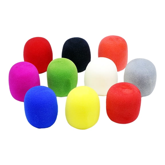 Pretyzoom 12Pcs Microphone Wind Screen Sponge Assorted Color For Microphone