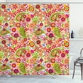 thumbnail image 1 of Ambesonne Hippie Shower Curtain, Mushrooms Poppies, 69"Wx70"L, Multicolor, 1 of 3