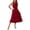 Red, variant on IBTOM CASTLE Women Summer Casual Pleated Midi Dress Tie Neck Swiss Dot Formal Shirred Waist Wedding Guest Swing Dress M Blue