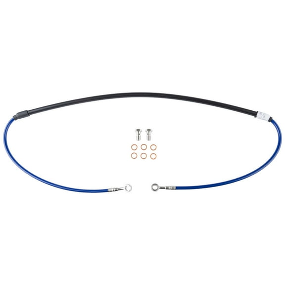 Tusk Front Motorcycle Steel Braided Brake Line Standard Length Blue for Ktm 530 Exc-R 2008-2011