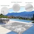 thumbnail image 3 of White Dandelion Outdoor Rug for Patio/Deck/Porch, Non-Slip Large Area Rug 5 x 7 Ft, Spring Plants Flowers Vintage Gray Indoor Outdoor Rugs Washable Area Rugs, Reversible Camping Rug Carpet Runner, 3 of 8