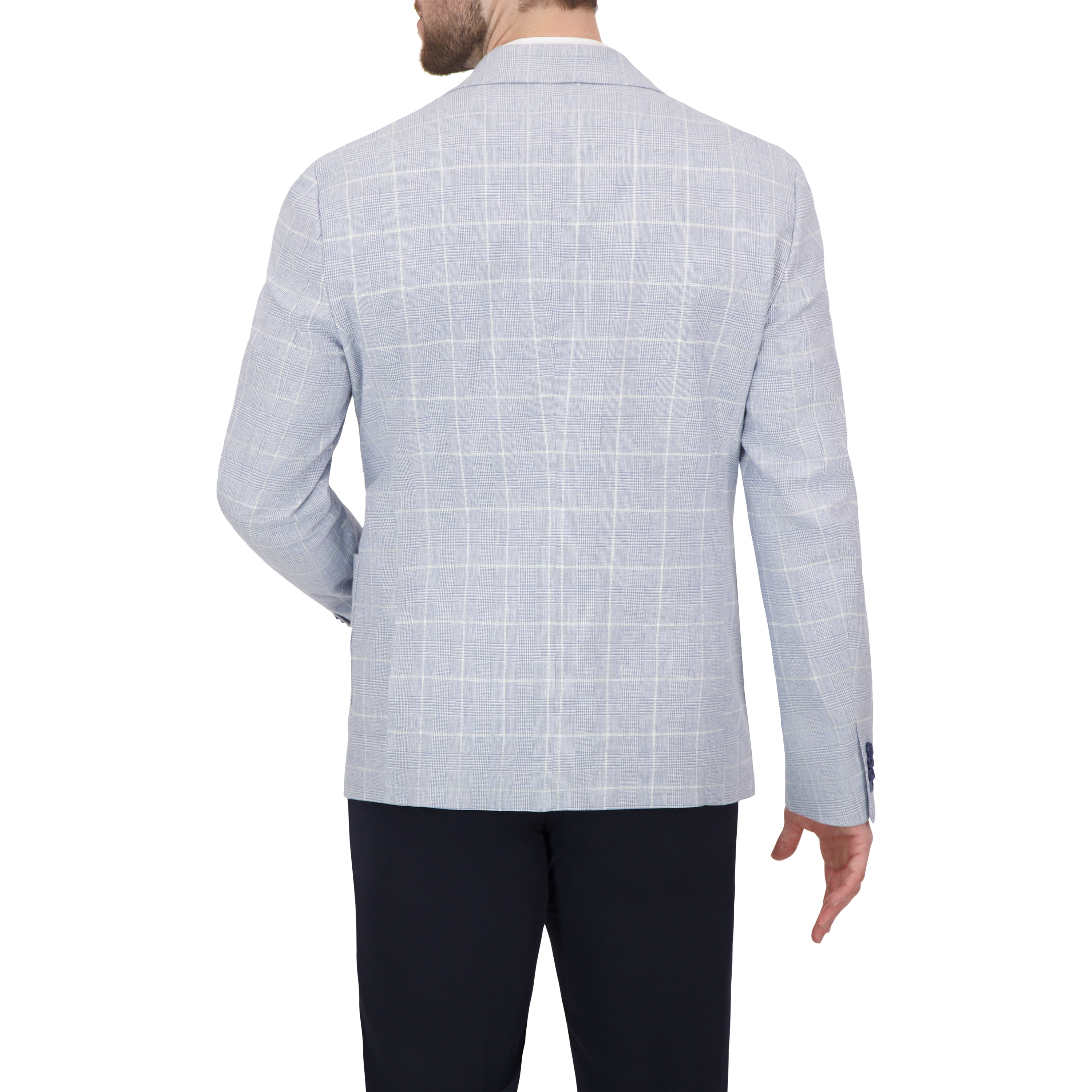 Report Collection Single Breast Full Lined Patch Pocket Linen Men's Jacket
