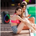 thumbnail image 2 of Naxa Electronics NDS-6006 Portable Bluetooth Speaker with Circular Disco Lights, Built-in Handle, Up to 2 Hours Play Time, FM Tuner, USB Port, MicroSD Card Slot, and 3.5mm Input, Black, 2 of 3