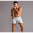 thumbnail image 2 of LYMAYTER Men's 4-Inch Casual Shorts Big Pockets Lightweight Gym Workout Running Elastic Waist Shorts for S-4XL, 2 of 9