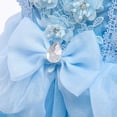 thumbnail image 5 of IBTOM CASTLE Kids Girls Cinderella Princess Cosplay Costume Dress&Accessories Party Carnival Fancy Dress up Long Evening Gown 7-8 Years Blue-Flower, 5 of 8