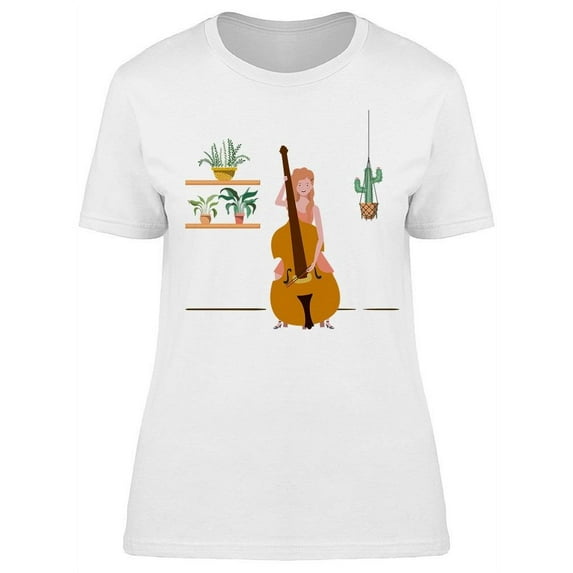 Woman Playing Cello T-Shirt Women -Image by Shutterstock, Female Small
