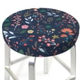 thumbnail image 3 of Kll Colorful Flowers Round Bar Chair Cushion Cover 14 Inch,Bar Stool Protector With Elastic, Soft Washable, 3 of 7