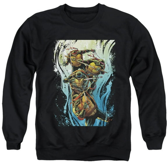TMNT Teenage Mutant Ninja Turtles Cool Rainbow Warriors Unisex Adult Crewneck Sweatshirt