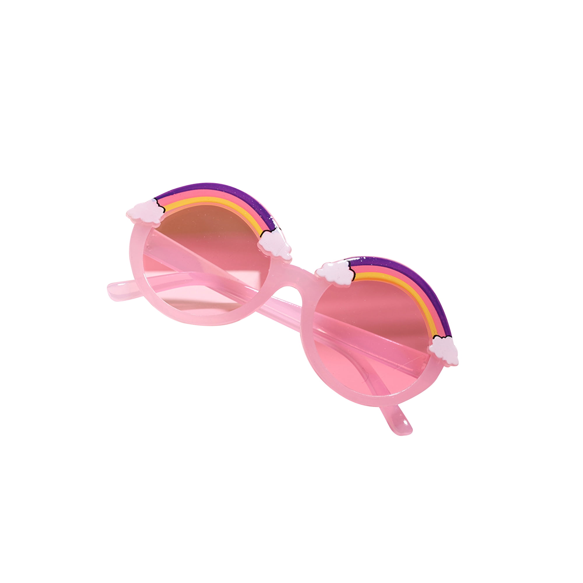 Nokiwiqis Kids Sunglasses Rainbow Pattern Anti-UV Sunglasses