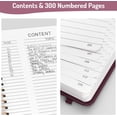thumbnail image 2 of Lined Spiral Journal Notebook with 300 Numbered Pages, B5 College Ruled Thick Journals for Writing with 100GSM Paper, Hardcover Notebooks with Contents for Work, School, Women, Men, Burgundy, 2 of 4