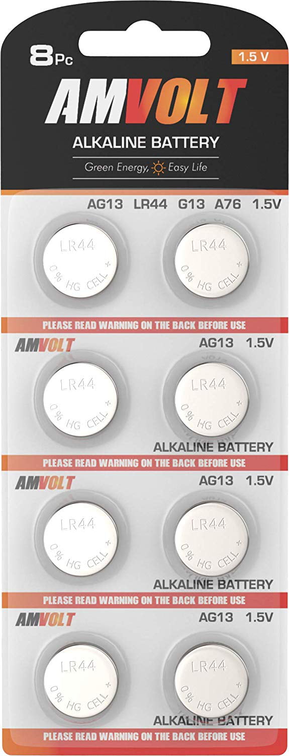 Ultra Power 8 Pack LR44 AG13 A76 Battery - Premium Alkaline 1.5 Volt Non Rechargeable Round Button Cell Batteries for Watches Clocks Remotes Games Controllers Toys & Electronic Devices 8 Pack 