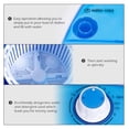 thumbnail image 5 of KriKac Portable Mini Washing Machine with Spin Dryer, Washing Capacity 5.5lbs, Electric Compact Machines Durable Design Energy Saving, Controller, Laundry Washer for Home Apartment RV, Blue, 5 of 9
