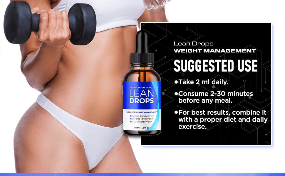 Lean Drops Advanced Health and Fitness Support Supplement with Natural Ingredients 60 Servings