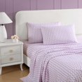thumbnail image 2 of czcpp-- Ensemble de Draps Simple TG, Literie Douce et Légère, Résistante à la Décoloration et aux Plis, Décoration Intérieure Rayée (Rayure Papillon Violet, Simple TG), 2 of 4