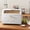White, variant on HLR Large Bread Box, Wood 2-layer Bread Box Storage for Kitchen Counter, with Bar Pattern Windows, Black