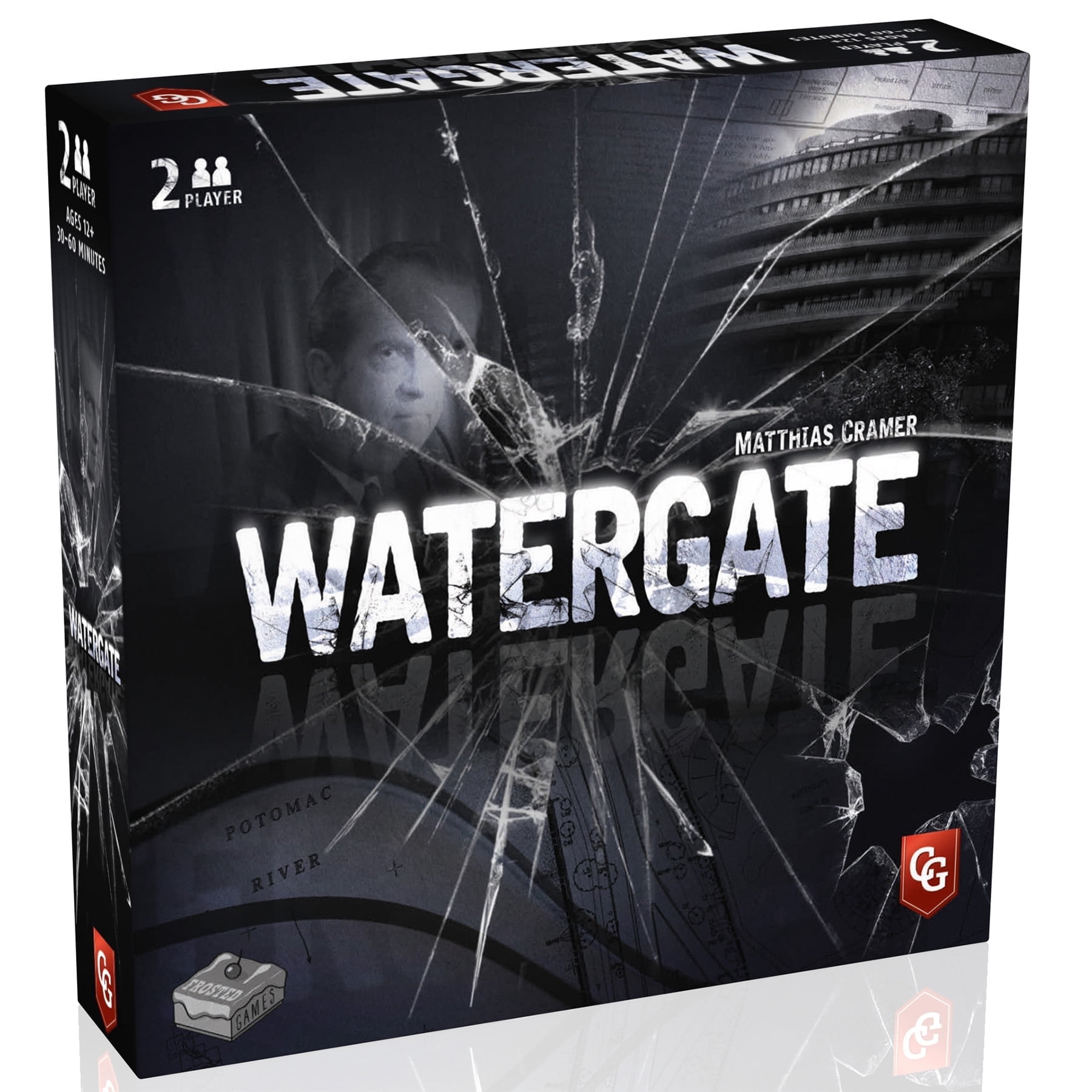 Capstone Games Watergate Strategy Board Game – 2 Players, 30-60 Minutes Playtime, Ages 12+, Historical Tabletop Game for Adults