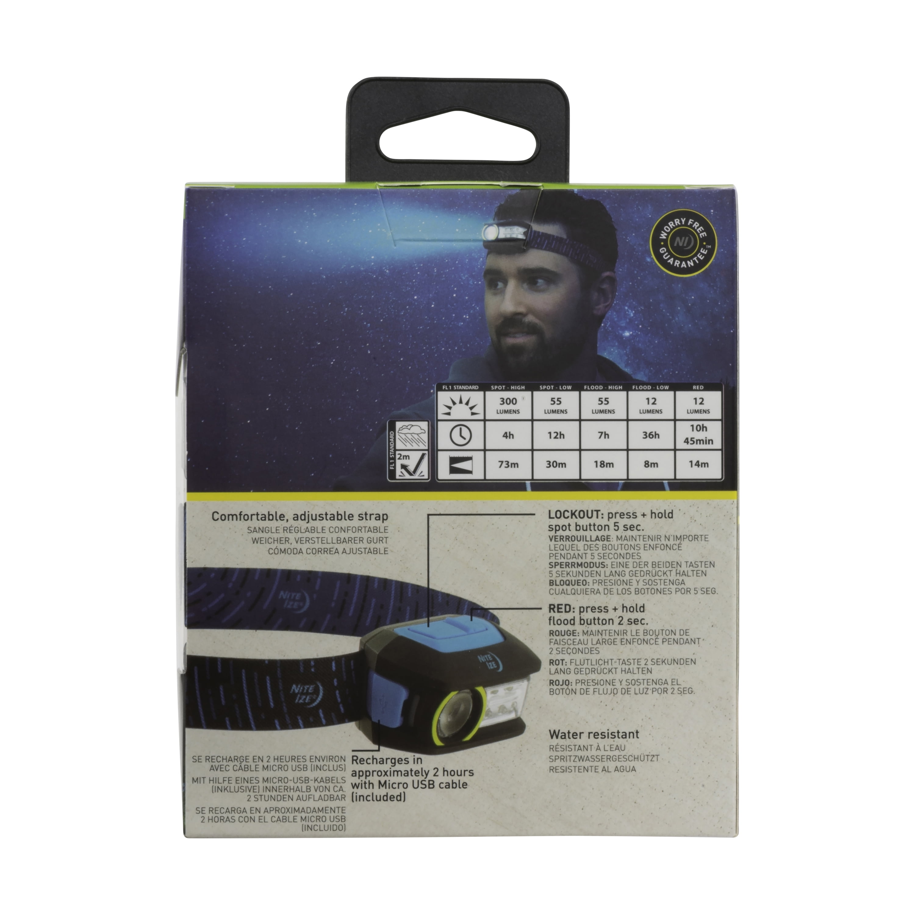Nite Ize Radiant® 300 Rechargeable Headlamp - Blue