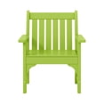 thumbnail image 4 of WestinTrends Malibu Outdoor Patio HDPE Adirondack Dining Arm Chair, Lime, 4 of 10