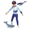thumbnail image 5 of URMAGIC Boys Two Piece Rash Guard Swimsuits Kids Long Sleeve UV Sun Protection Sunsuit Swimwear Sets 2-9 Years, 5 of 7