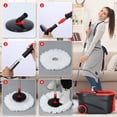 thumbnail image 6 of Mop and Bucket Set, Hands Free Mop and Bucket Floor Cleaning Set, Mop Bucket with Wringer, 61 inches Telescopic Mop Rod, 3 Microfiber Mop Heads, Rotary Mop Bucket System for Home and Office Use, 6 of 7