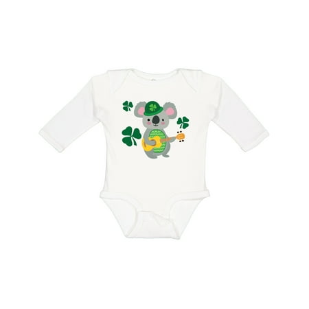 

Inktastic St Patricks Day Funny Irish Koala Gift Baby Boy or Baby Girl Long Sleeve Bodysuit