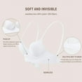 thumbnail image 4 of Riforla Women's Low Back Bra Wire U Shaped Backless Bra Convertible Spaghetti Strap Seamless Sleeping Bralette Bras for Women White 36, 4 of 8