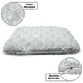thumbnail image 3 of White Damask Pet Bed, Ornamental Composition of Monotone Soft Toned Flourishes and Polka Dots, Resistant Pad for Dogs and Cats Cushion with Removable Cover, 24" x 39", Pale Purpleblue, by Ambesonne, 3 of 4