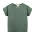 thumbnail image 6 of 4 Pack Toddler Boy Girl Solid Short-Sleeve Tee Shirts Cotton Crew Neck T-Shirt for Boys Girls Tops 1-7 Years, 6 of 6