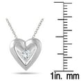 thumbnail image 2 of SZUL Women's 1/4 Carat Diamond Heart Solitaire Pendant in 10K White Gold (J-K-L Color, I2-I3 Clarity), 2 of 4