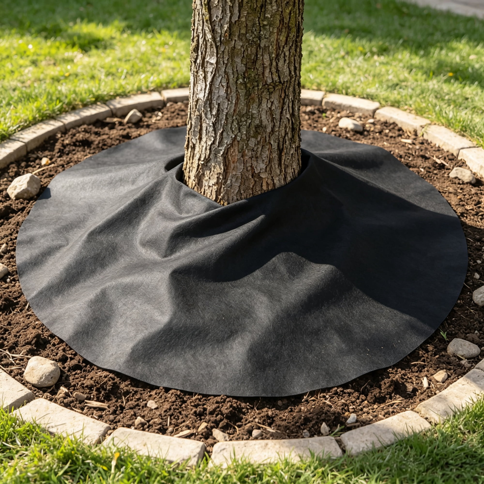 15x20FT Non Woven Geotextile Fabric, Heavy Duty Landscape Fabric for Landscaping, Weed Barrier & French Drain Drainage Fabric, Ground Cover for Garden