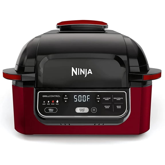 Freidora NINJA Parrilla de interior con freír de aire canela renovada