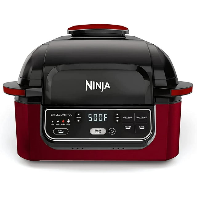 Freidora NINJA Parrilla de interior con freír de aire canela renovada