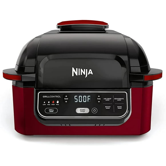 Freidora NINJA Parrilla de interior con freír de aire canela renovada