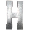 thumbnail image 6 of Huge 20" Metal Letter "H" Wall Decor, Silver with Rusted Edges, Galvanized Wall Mountable Decoration for Country, Mid-Century, or Farmhouse Themed Room or Event, 6 of 6