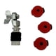 thumbnail image 4 of Soporte de charles estándar con embrague de platillo de metal con cubierta de liberación rápida para batería de jazz Rojo, 4 of 7