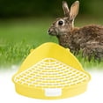 thumbnail image 4 of Yirtree Pet Toilet Convenient Rabbit Litter Box Easy to Clean Large Hollowed-out Triangular Area Small Animal Toilet Pet Supply, 4 of 8