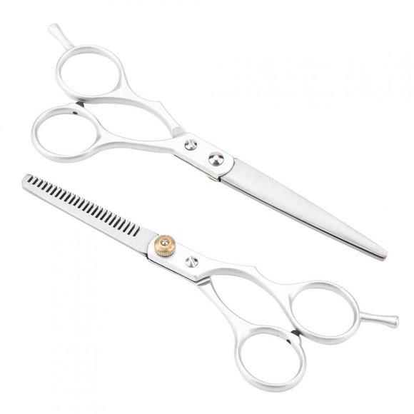 Cergrey Hairdressing Scissors,Professional Hair Cutting Thining Scissors Set Salon Barber Hairdressing Shear, Thining Scissors